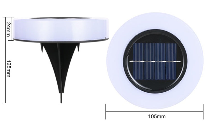 Solar Garden Lights Outdoor LED Solar Ground Lights Waterproof Landscape PathWay Floor Under Spot Lamp Decoration Lighting