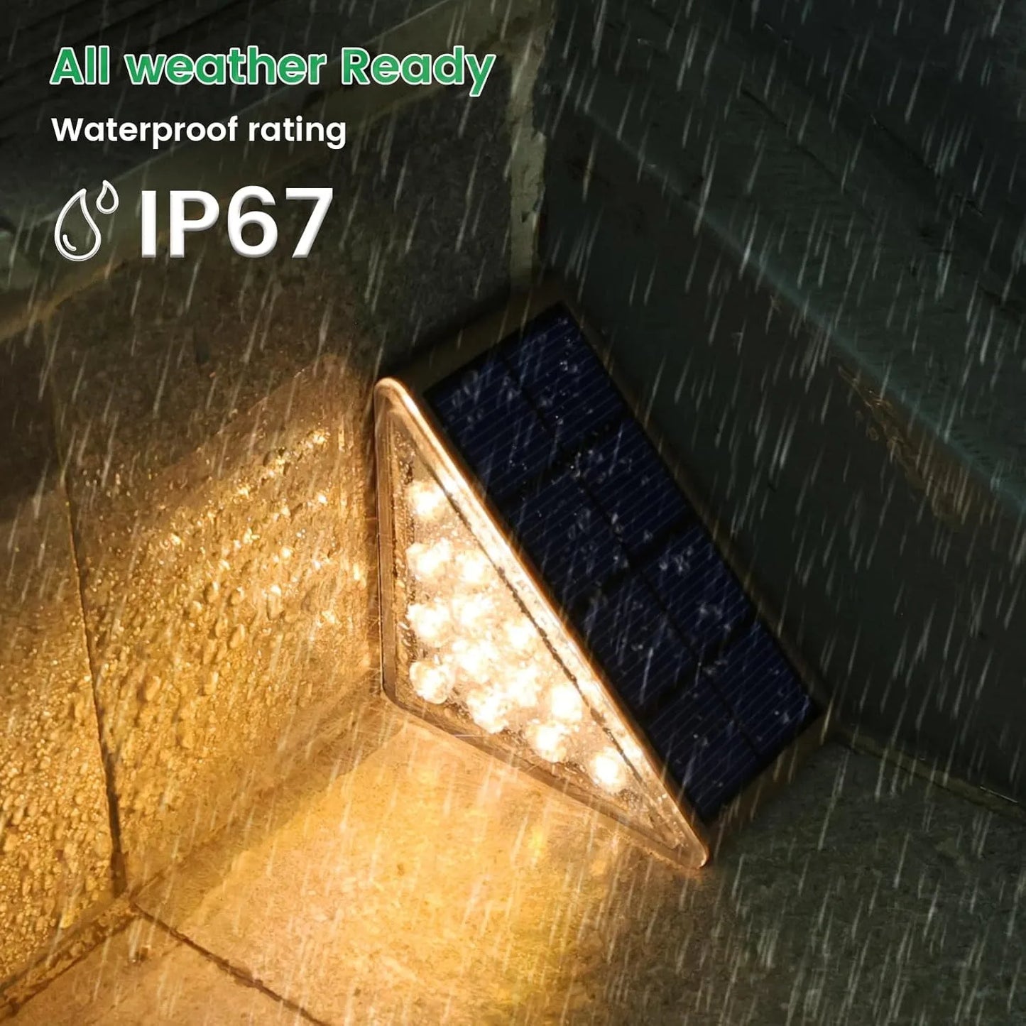 Solar Step Lights for Outside,1-4pack Solar Stair Lights Outdoor Waterproof IP65,Outdoor Deck Step Lights,Solar Lights for Stair