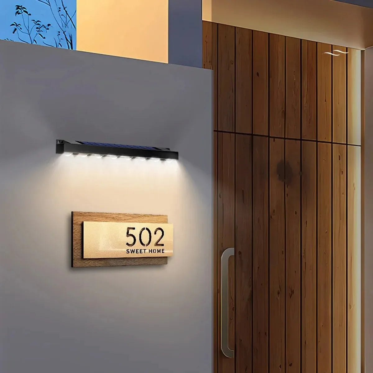 4/6/8LED Solar Wall Light Outdoor Waterproof Garden Decor Balcony Staircase Fence Home Atmosphere Lighting Solar Powered Lamp
