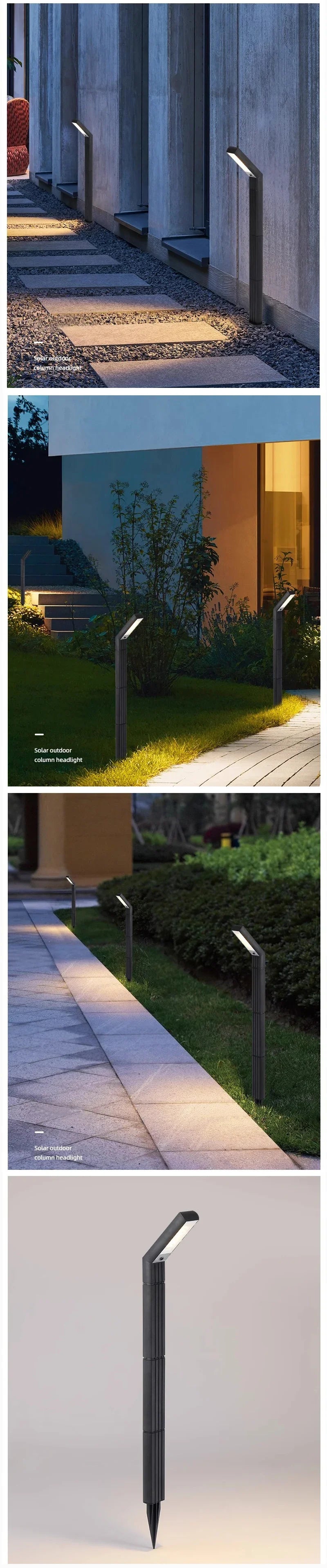 Solar LED Pathway Lights RGB or 3 Colors Solar Outdoor Lights IP65 Waterproof Garden Lamp for Outside Landscape Path Yard