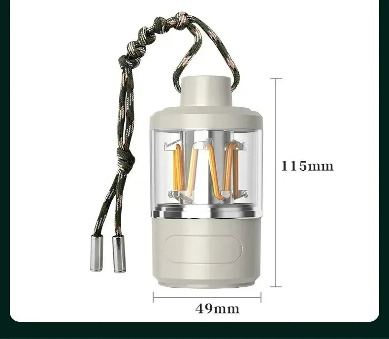 Solar Camp Lantern - IPX7 Waterproof with 360° Magnetic Base & Rechargeable