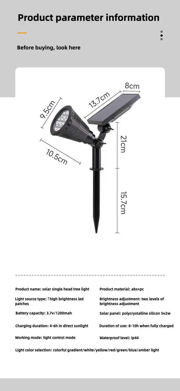 1/2 Packs Solar Lights Solar Spotlight Waterproof Solar Wall Light Solar Garden Light Solar Lamp Outdoor Spotlight