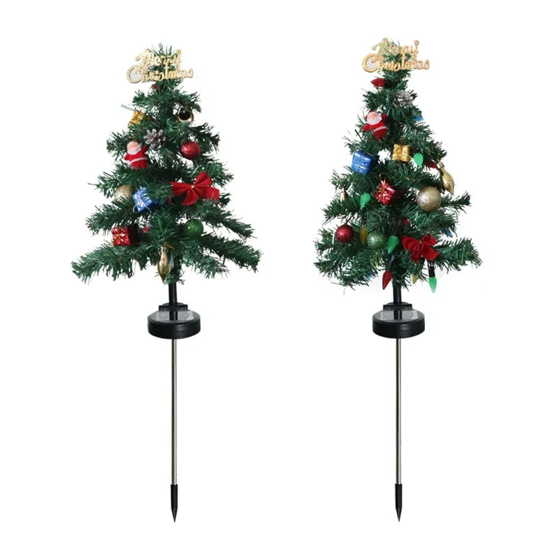 Solar Christmas Tree Garden Decorative Lights Lawn Lights Outdoor Led Snow Christmas Lights Garden