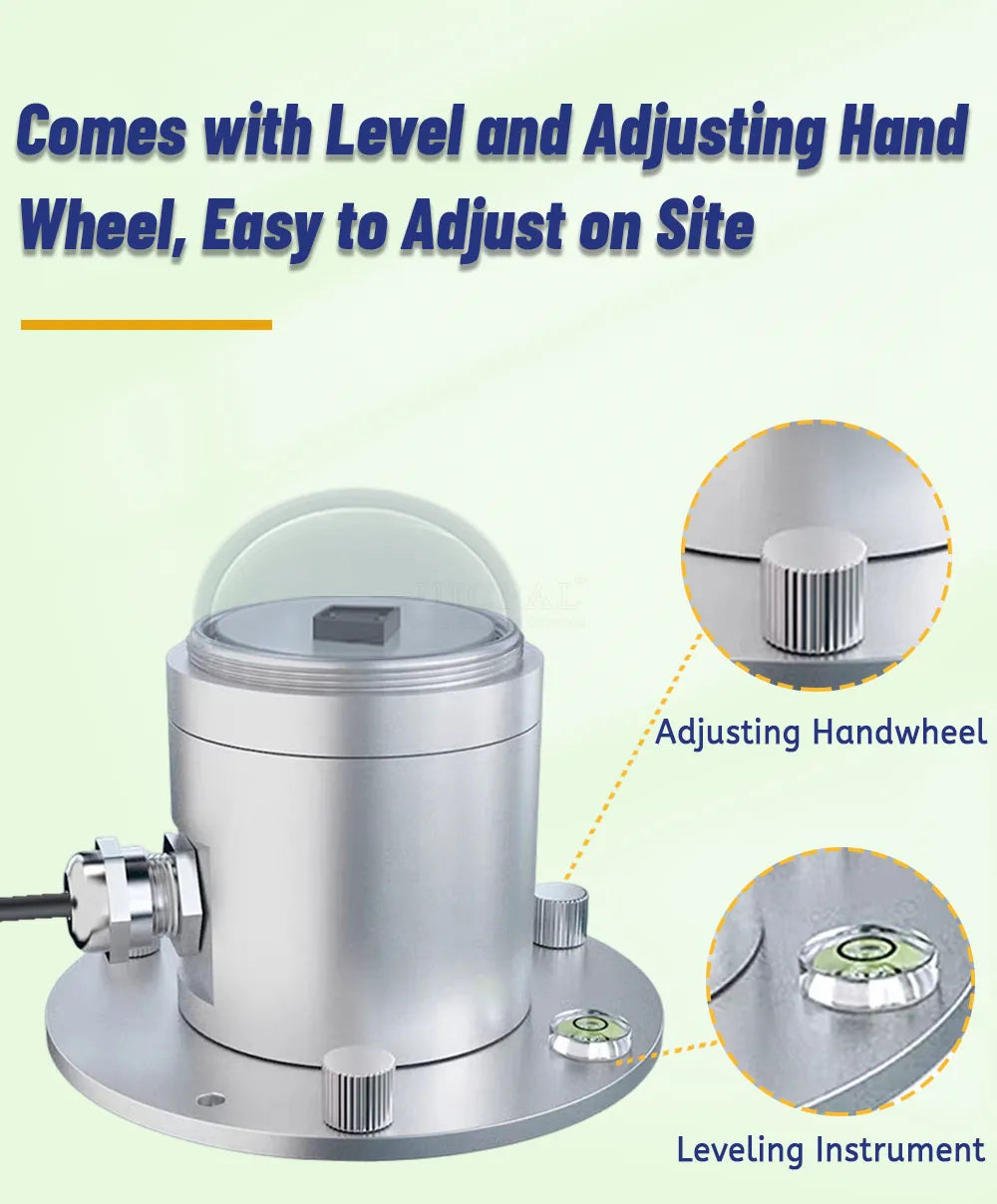 Total Solar Radiation Sensor Transmitter Illuminometer Reflection Radiometer Detector Outdoor RS485 0-5V 0-10V 4-20MA Output