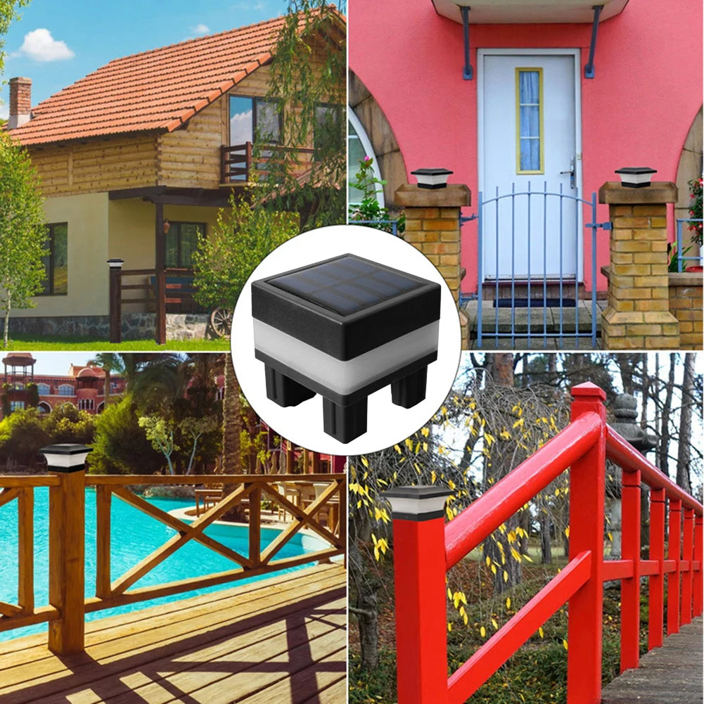 1-5Pcs Solar LED Fence Lamp Pillar Light Easy Installation Waterproof Outdoor Lamp GlowIing Path Yard Lights for Garden Decor
