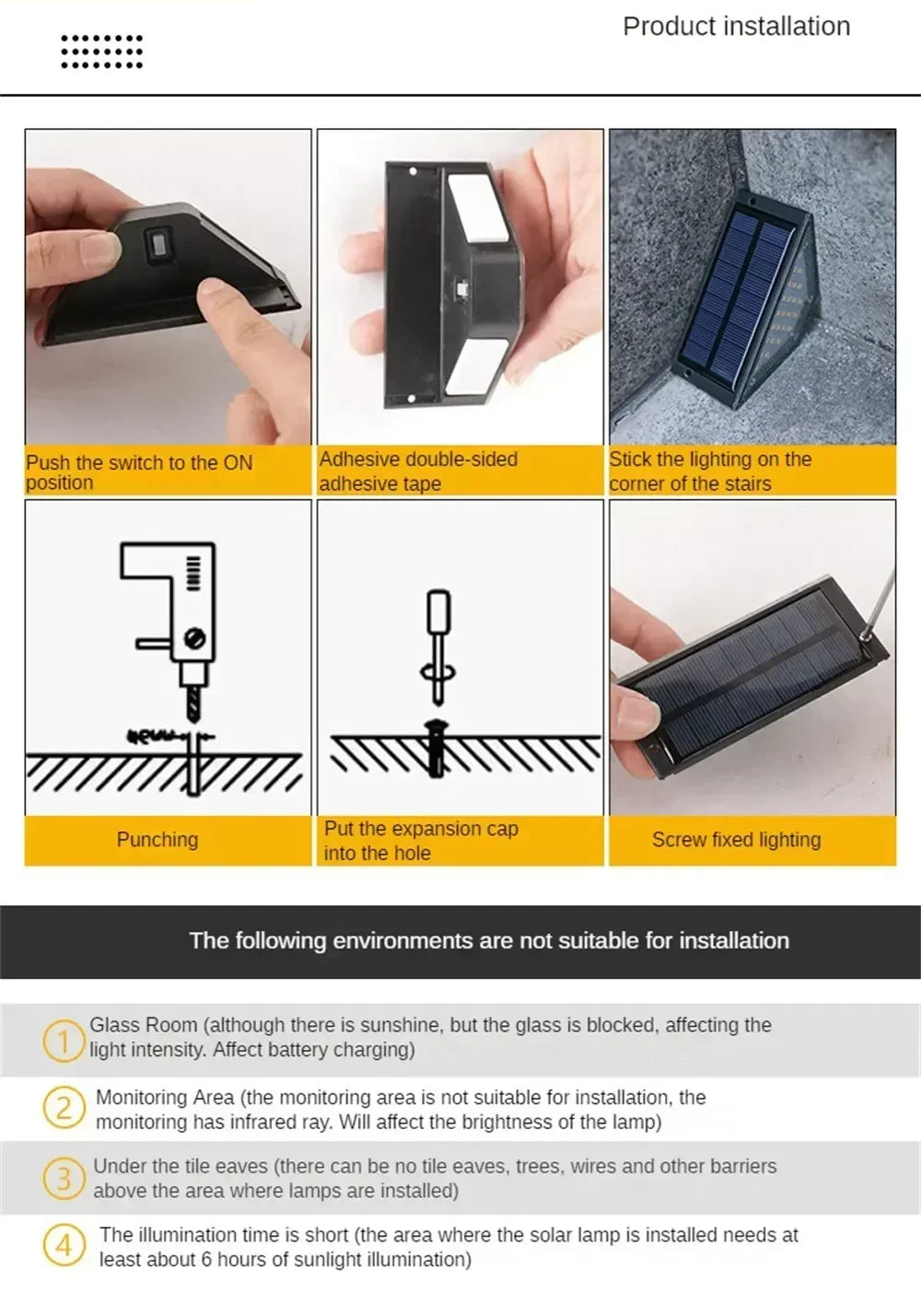 1~8PCS Solar Deck Lights Fence Lights Outdoor Step Lights Waterproof Solar Lamps for Railing Stairs Fence Yard Patio and Pathway