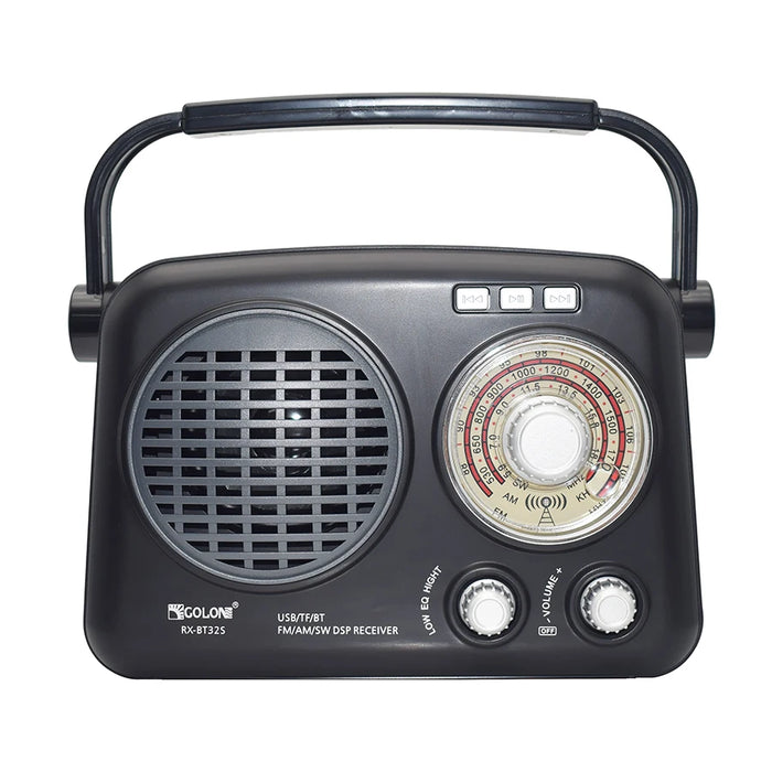 Solar radio FM AM SW 3-way player with mobile phone charging and flashlight MP3 USB TF card multi-function wireless Bluetooth