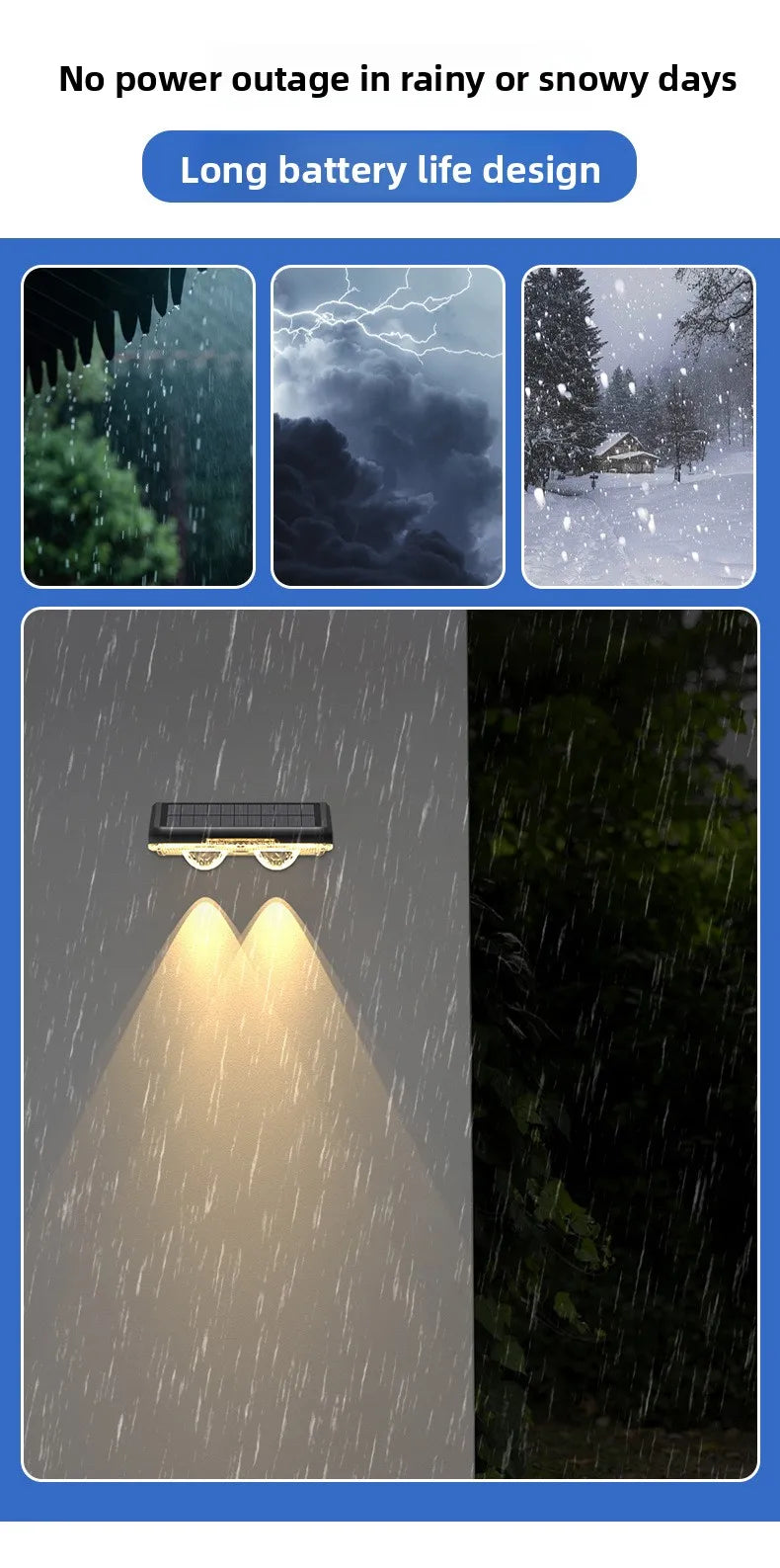 LED Solar Fence Lights Outdoor Garden Solar Powered Wall Lights Waterproof Bright Landscape Lamp Deck Patio Yard Deck Decor