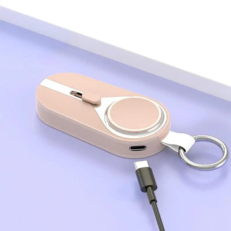 3000mAh Portable Solar Power Bank Charger Solar Keychain Mini TYPE C Power Bank With Wireless Watch Fast Charging Power Bank
