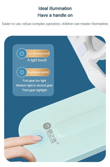 Foldable Solar Powered Desk Lamps and USB Rechargeable Eye Protection Reading Lights Room Bedside Dimmable Desk Night Lighting