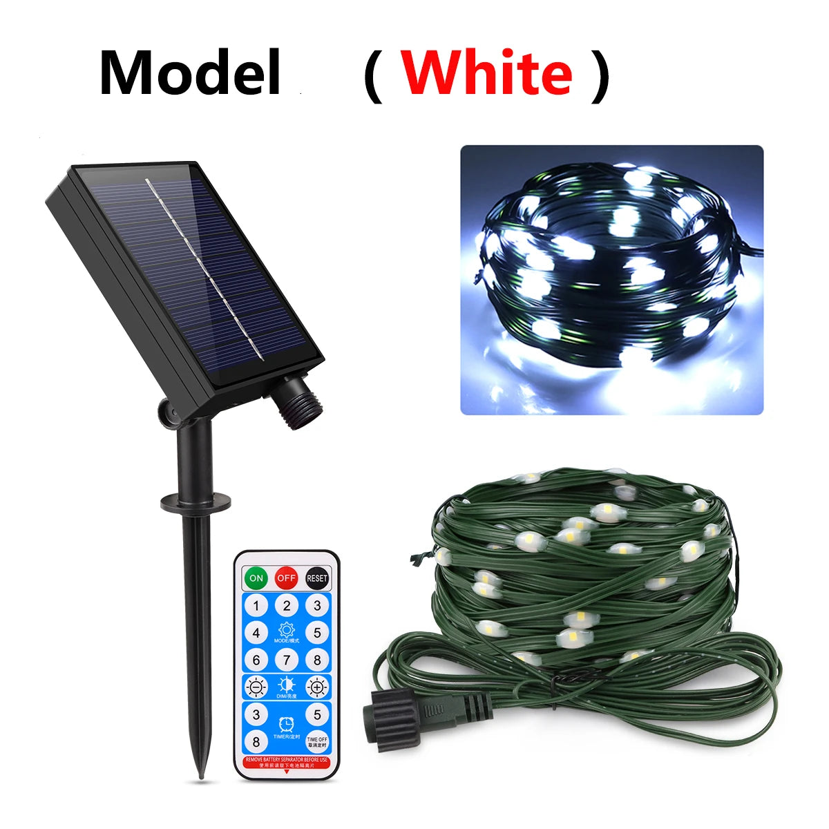 100M/50M/30M/20M/10M Outdoor Solar LED Light String Xmas Holiday Party Festoon Street Yard Wedding Garland Ambinet Decoration