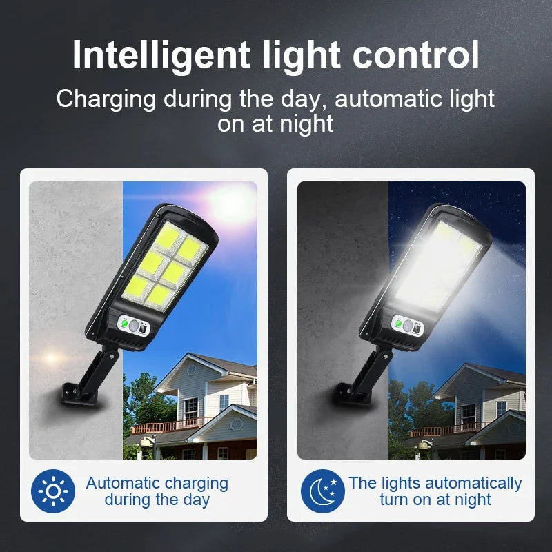 200000LM Solar Street Light Outdoors Solar Garden Lamp With Motion Sensor Waterproof External Solar Light For Balcony Yard Wall