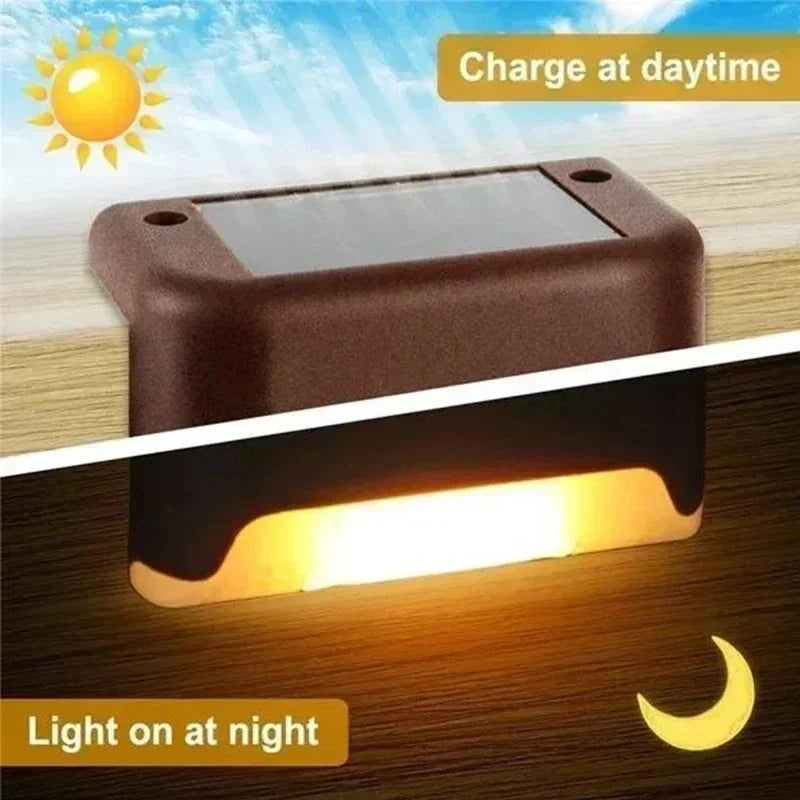 1/4/8/12Pcs Solar Deck Lights Outdoor Waterproof LED Fence Lights Step Garden Decorate Lamp for Patio Stairs Railing Pathway
