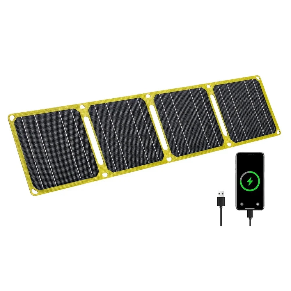 ETFE Foldable Solar Panel 40W Outdoor Portable Emergency Power Generator 5V 9V 12V USB Output Mobile Phone Charging Power Supply