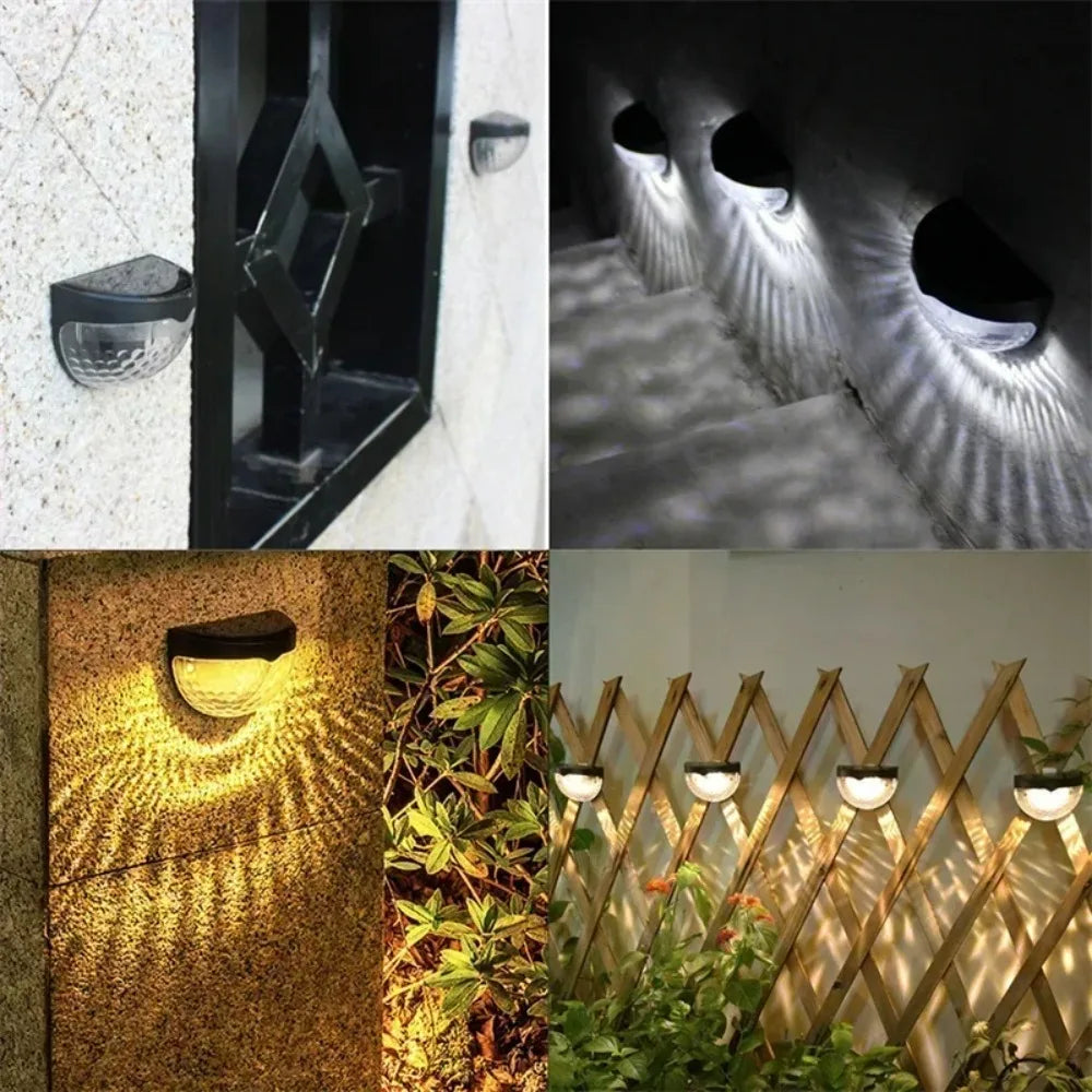 2/4pcs Solar Wall Lamps Outdoor Waterproof Courtyard Garden Decoration Porch Yard Energy-saving Street Lights Christmas Decor