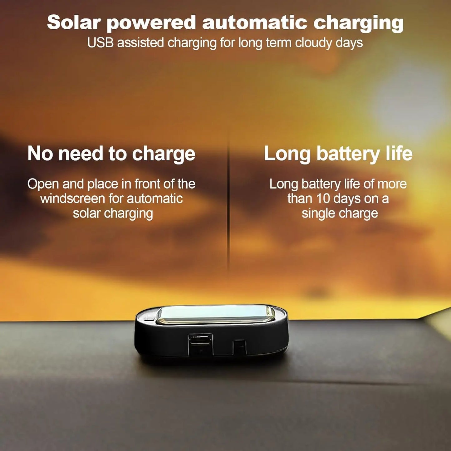 Solar Car Fake Security Light Powered Simulated Dummy Alarm Wireless Warning Anti Theft Caution Lamp LED Flashing Lamp New