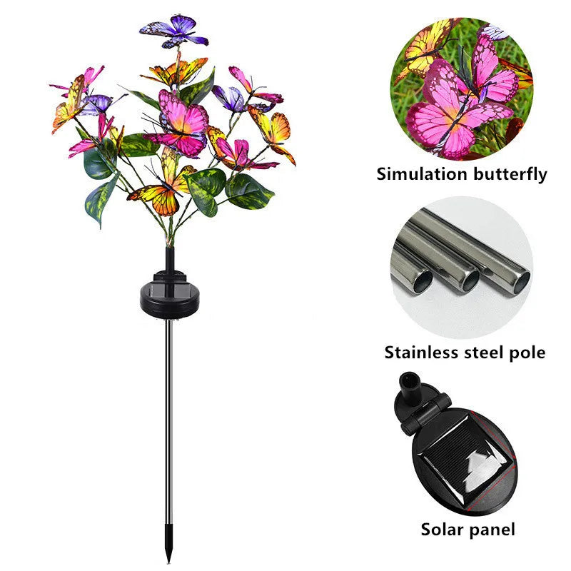 Solar Butterfly LED Fairy Lights - Perfect for Valentine's Day Easter Halloween Christmas Decoration Solar Outdoor Garden Lamp