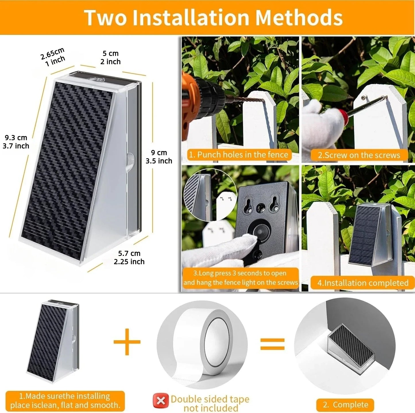 1/4/6 Packs Solar Lights Outdoor Deck & Wall Lights IP65 Waterproof LED Solar Fence Lights for Garden, Stairs, Patio, Yard, Pool