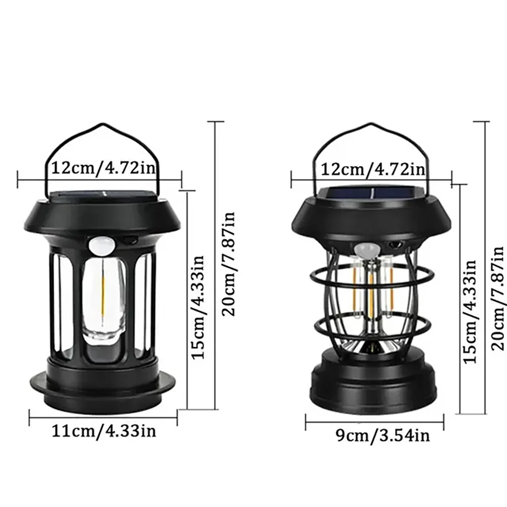 Solar Camping Lighting LED Light Portable Retro Camping Lantern Waterproof Outdoor Garden Lawn Path Lighting Decorative Light