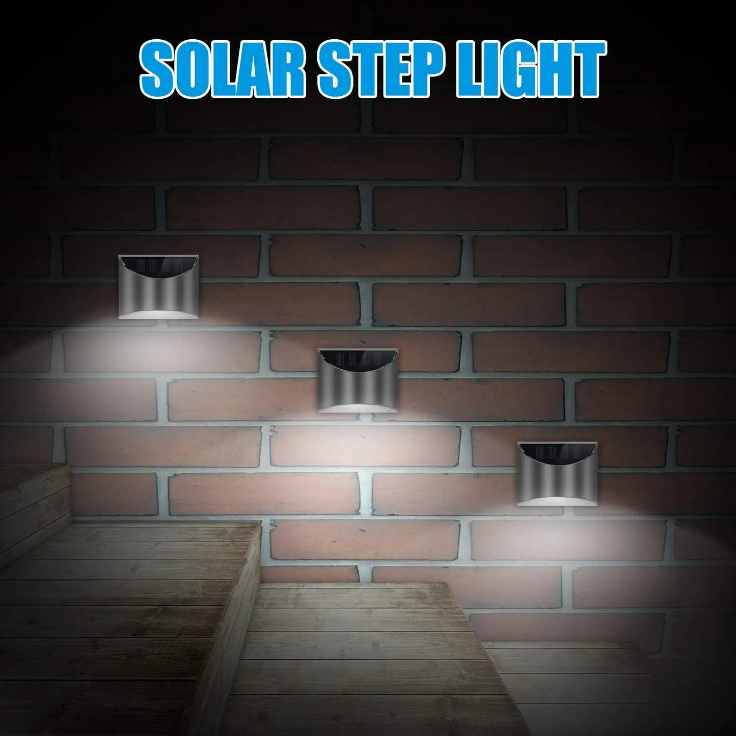 1 Pack Solar Fence Light Solar Garden Light Outdoor Solar Wall Light Solar Deck Light Waterproof For Garden Patio Yard Decor