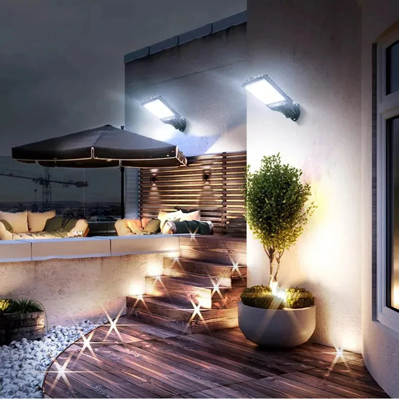 Solar Street Lights Outdoor 108COB LED Solar Lamp 1/2Pack With 3 Lighting Mode Motion Sensor Security for Garden Patio Path Yard