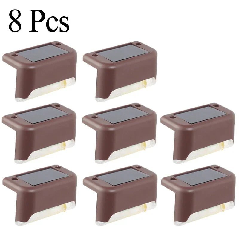 Solar Deck Lights 1-12 Pack Outdoor Step Lights Waterproof Led Solar Lights for Railing Stairs Step Fence Yard Patio and Pathway