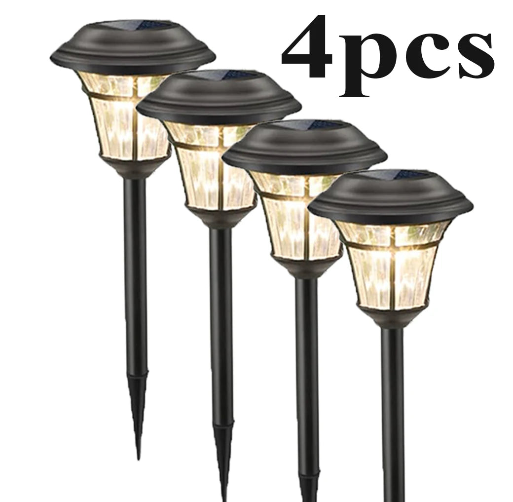 Solar Pathway Lights Garden Lights Outdoor Waterproof Landscape LED Lights Pathway Walkway Driveway Yard Auto On/Off