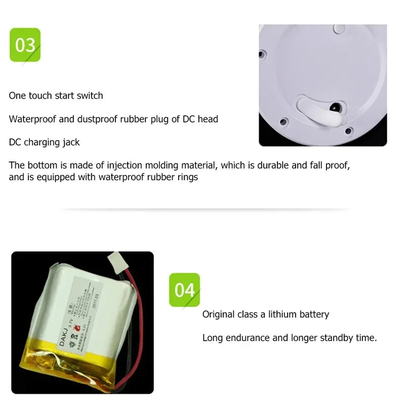 Solar Garden Lights Led Modern Creative White Stones Shape Waterproof IP65 with Remote Control Decor Home Courtyard Lawn Lamp