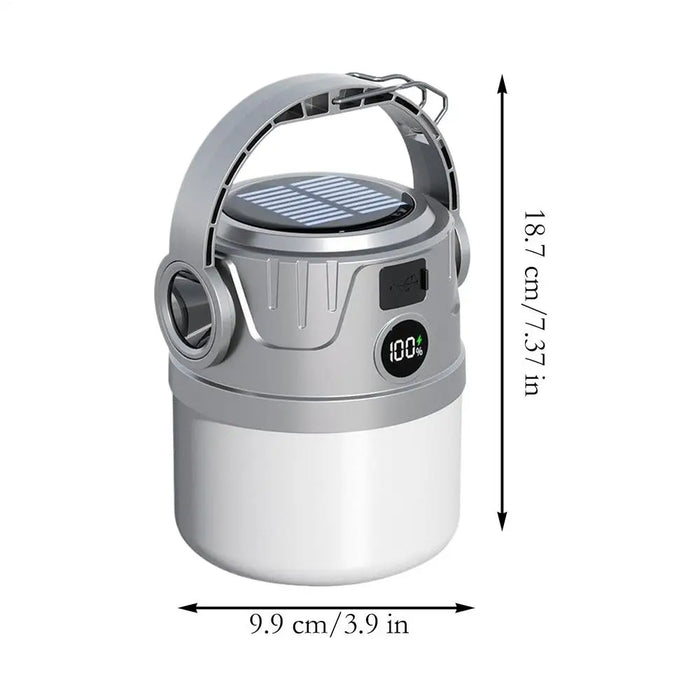 Camping Solar Lights Outdoor Tent Light Foldable Picnic Lantern 4 Speed Adjustable Lamp Flashlight Rechargeable LED Camp Lantern