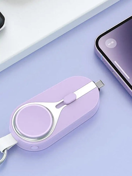 Solar Power Bank Pocket Power Bank Solar Keychain Charger Fast Charging Wireless Charger Portable External Power Bank Keychain