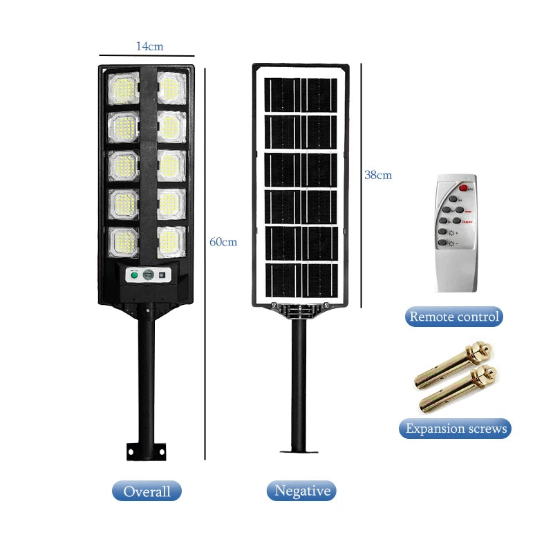 1Pc 10-Hole Solar Street Light, 6500K Solar Light Outdoor Dusk to Dawn, Outdoor Solar Safety Light with Motion Sensor and Remote Control, Suitable for Courtyard, Garage, Road, Outdoor Garden Lighting, Suitable for Small Diame