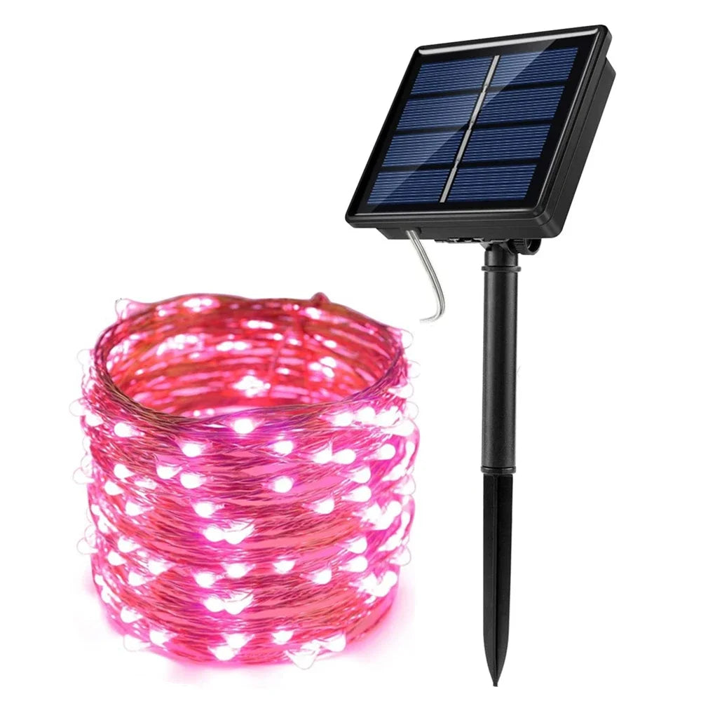 50-300 LED Solar Christmas String Lights Fairy Garden Outdoor Party Lamp 8 Modes Balcony Lights for Tree Patio Wedding Decor