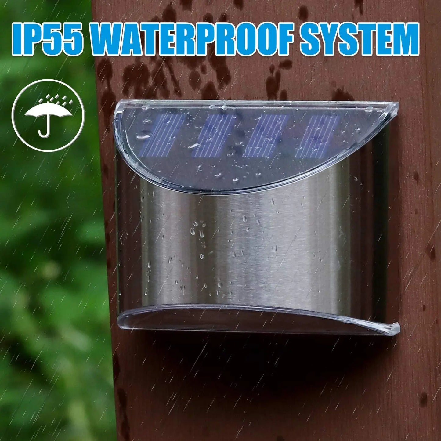 1 Pack Solar Fence Light Solar Garden Light Outdoor Solar Wall Light Solar Deck Light Waterproof For Garden Patio Yard Decor