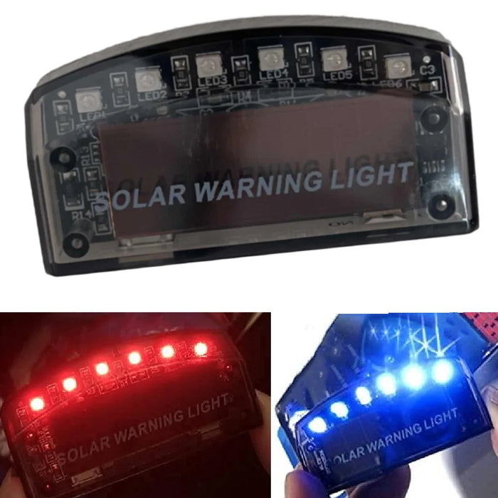 Car Anti-Theft Alarm Warning Stimulated  Flashing 6 LED Light Solar Powered Car Burglar Alarm Light Strobe Lights Auto Part