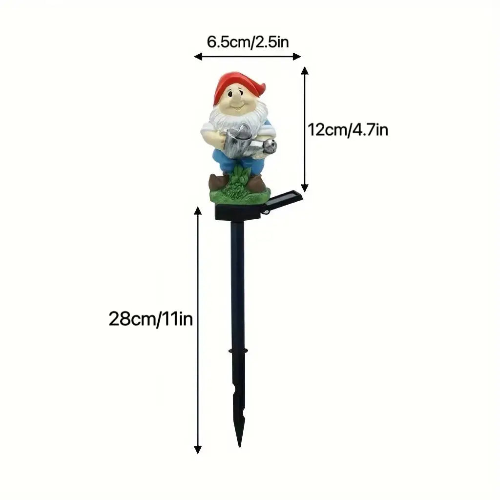 Solar Lamp Watering Dwarf Lamp Resin Crafts Santa Claus Lamp Led Outdoor Lighting Decorative Landscape Lamp Solar Garden Lamp Lawn Lamp for Courtyard Garden Path Lawn Holiday Decoration Christmas