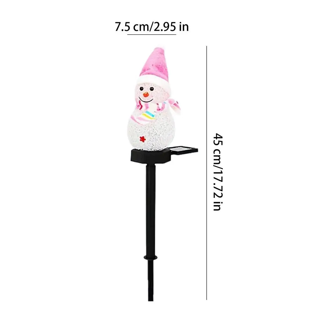 Snowman Stake Lights Solar Powered Snowman Lights Waterproof Solar Christmas Decorations Outdoor Solar Energy For Christmas