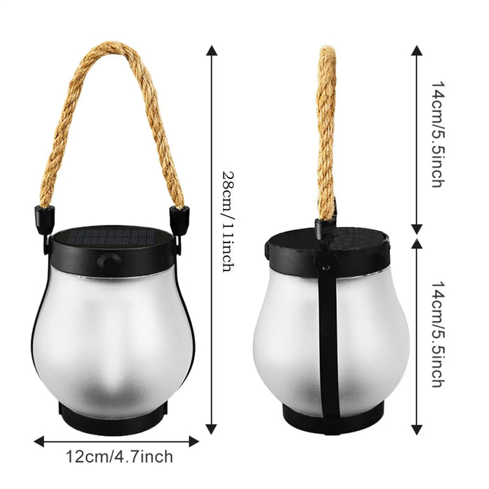 Camping Tent lamp Solar Flame Lights Solar Powered LED Light Waterproof 2 Modes Adjustable Tent Lantern Yard Decor Lamp For Camp