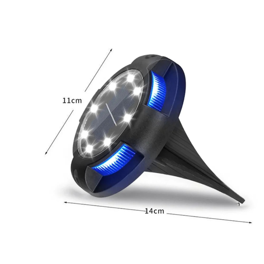 Super Bright Solar Powered Ground Lamp Outdoor Patio Light Waterproof Garden Lawn Decorative Stairway Step Lamp Night Light