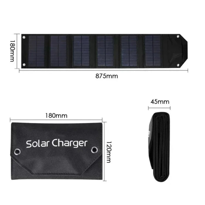 100W 80W 60W Foldable Solar Panel 5V USB Portable Folding Bag Battery Charger for Phone Outdoor Camping Waterproof Power Bank