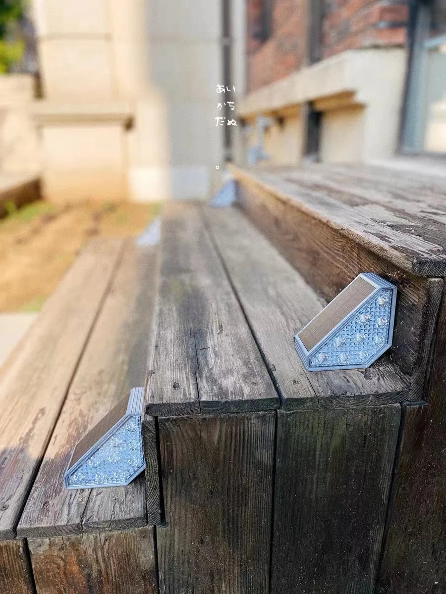 Solar Stair Lights with Motion Sensor Waterproof IP67 3 Mode RGB Color Changing Step Light LED Lights for Steps Patio Garden