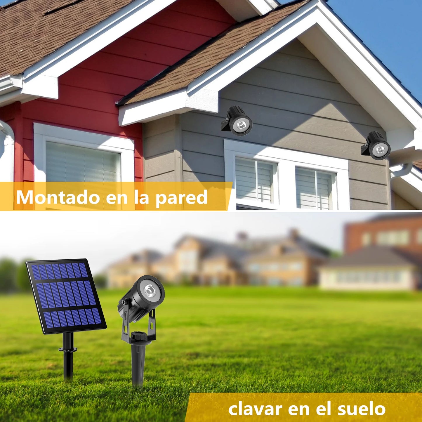 3000K/6000K Solar LED Light Outdoor Solar Spotlight Solar Garden Light Outdoor IP65 Waterproof Solar Power Light Wall Light