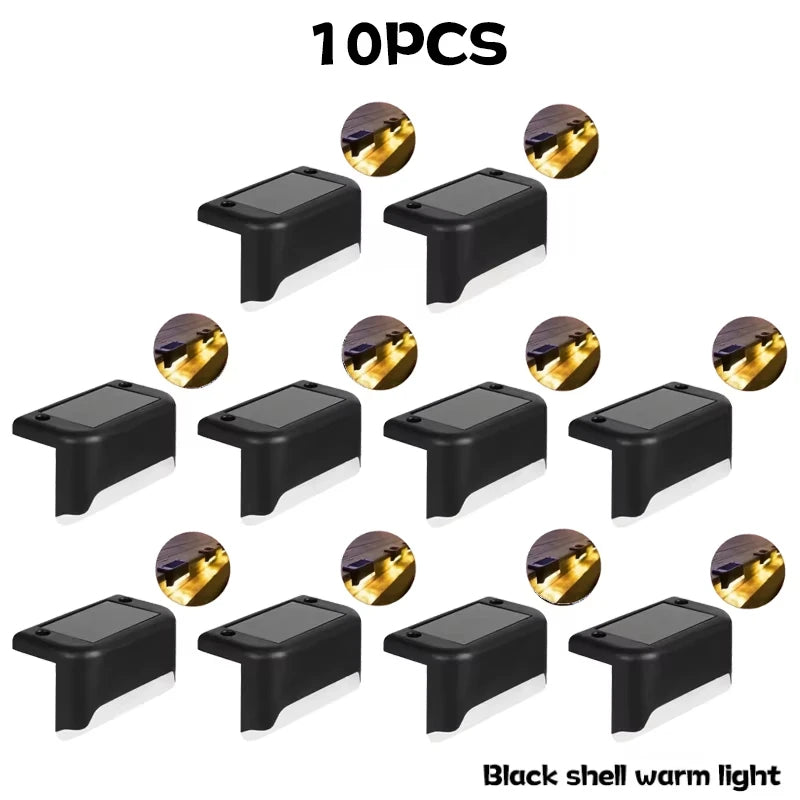 1~10pcs Solar Deck Lights Outdoor Step Lights Waterproof Led Solar Lights for Railing Stairs Step Fence Yard Patio and Pathway