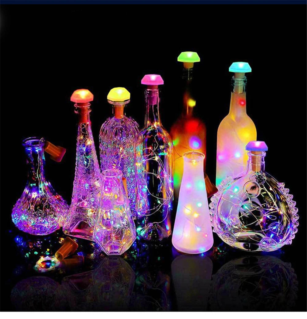 Upgraded Solar Wine Bottle Lights LED Waterproof Copper Lights Fairy Cork String Lights for Christmas, Outdoor, Wedding Decor