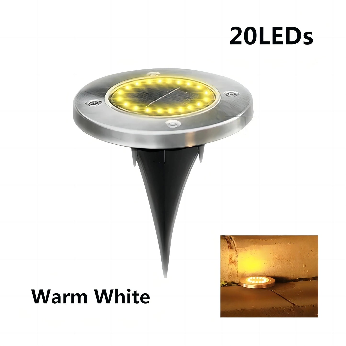 1/2pcs/4pcs/8pcs Outdoor Solar Lights Buried Garden Decor 8/20LED Lamp Sunlight Power Disk Light Underground Yard Lawn Spotlight