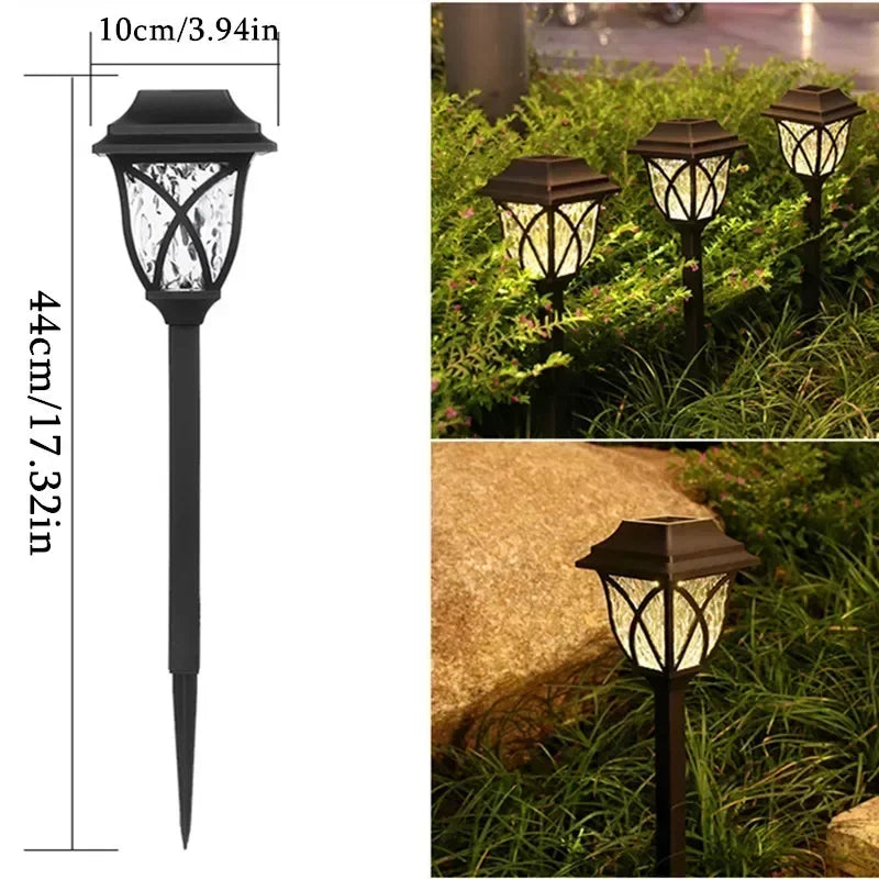 Solar Pathway Lights LED 2pack Outdoor Landscape Path Lamp Waterproof Solar Garden Lights for Yard Garden Walkway Patio Driveway