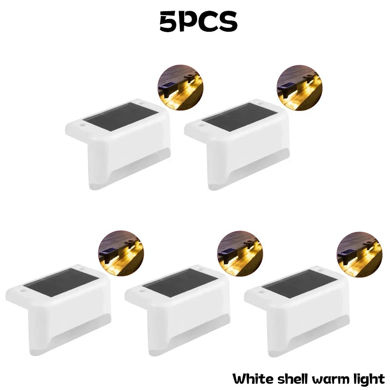 1-10PCS Solar Deck Lights Outdoor Step Lights Waterproof Led Solar Lights for Railing Stairs Step Fence Yard Patio and Pathway