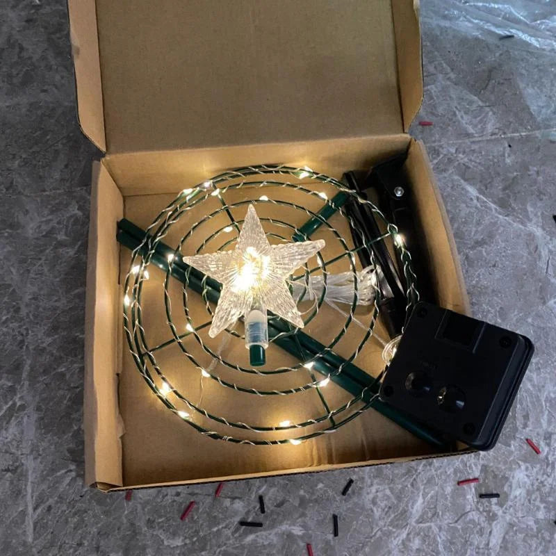 1 Pcs Outdoor Waterproof Solar Led Christmas Tree Decoration Solar Powered String Lights New Year Ornament Garden Decoration