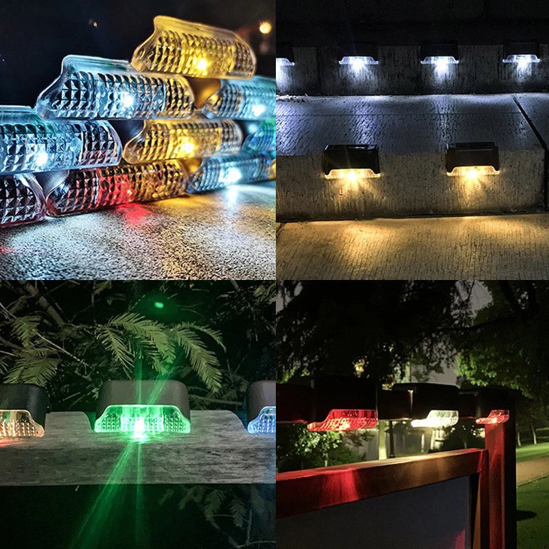 1/4/10/20pcs LED Solar Stair Light Waterproof Outdoor Garden Passage Courtyard Terrace Guardrail Step Light Landscape Light