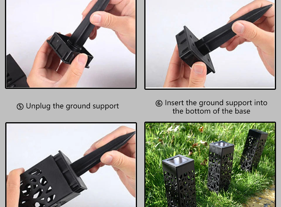 Solar Garden Light Outdoor Solar Hollow Lawn Lamp Decoration Lighting Waterproof For Pathway Yard Park Courtyard Sunpower