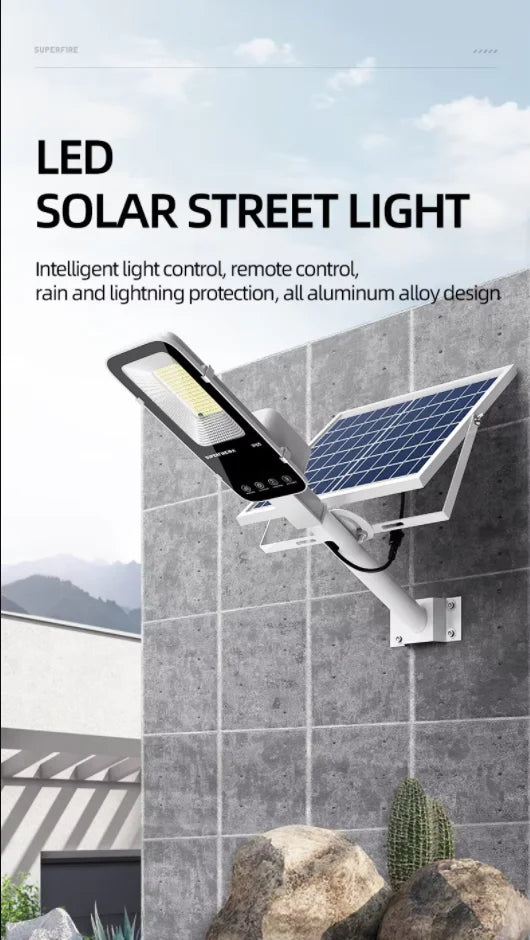 High quality outdoor solar street light with long-term operation, automatic sensing, waterproof, high-power solar street light
